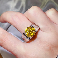 5 Carat Moissanite 925 Sterling Silver Ring Yellow Fine Jewelry