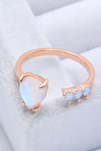 18K Rose Gold-Plated Moonstone Open Ring Rings