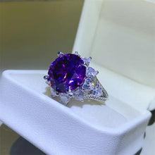 10 Carat Moissanite 925 Sterling Silver Flower Shape Ring Rings