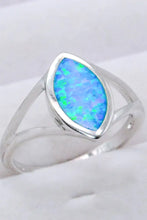 925 Sterling Silver Split Shank Opal Ring Rings