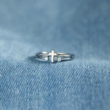 925 Sterling Silver Cross Ring Silver One Size Rings