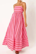 Striped Square Neck Cami Dress Blush Pink Woman Maxi Dress