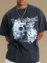 Men's Graphic Round Neck Half Sleeve T-Shirt Mens Tops