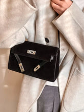 Solid Color Polyester Shoulder Bag Black One Size Shoulder Bags