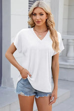 V-Neck Short Sleeve T-Shirt Woman T Shirts