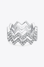 Adored Moissanite Zigzag Stacking Rings Rings