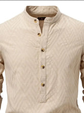 Men's Half Button Geometric Texture Collared Neck Shirt Mens Tops