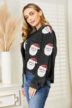 Santa Sequin Raw Hem Jacket Woman Outerwear
