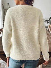 Button Up V-Neck Long Sleeve Cardigan Woman Outerwear