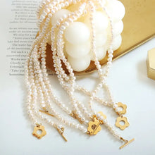 Titanium Steel Pearl Flower Necklace Necklaces