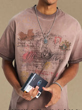 Men's Graphic Round Neck Half Sleeve T-Shirt Mens Tops