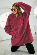Kangaroo Pocket Dropped Shoulder Hoodie Woman Sweatshirts