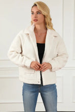 Fuzzy Button Up Faux Fur Outerwear Woman Outerwear