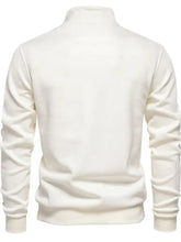 Men's Quarter Zip Long Sleeve Sweatshirt Mens Tops