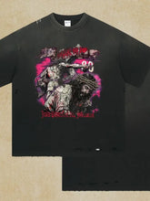 Men's Distressed Detail Round Neck Graphic T-Shirt Mens Tops