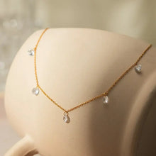 Stainless Steel Rhinestone Charm Necklace Fashion Jewelry