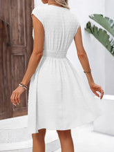 Swiss Dot Surplice Cap Sleeve Mini Dress Casual Dresses