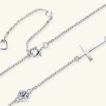 Cross 925 Sterling Silver Moissanite Necklace Fine Jewelry