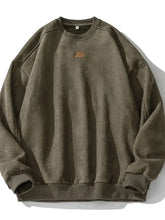 Men's Full Size Round Neck Long Sleeve Sweatshirt Plus Size Mens Tops