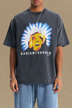 Men's Graphic Round Neck Half Sleeve T-Shirt Black Mens Tops