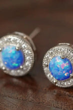 Opal 4-Prong Round Stud Earrings Earrings