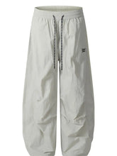 Men's Drawstring Breathable Curved Pants Grey Woman Sweatpants