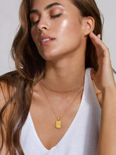 18K Gold-Plated Stainless Steel Double-Layered Necklace Fashion Jewelry