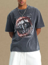 Men's Graphic Round Neck Half Sleeve T-Shirt Mens Tops