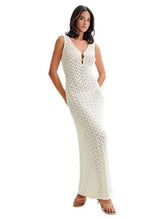 Openwork Sleeveless Maxi Dress Woman Maxi Dress