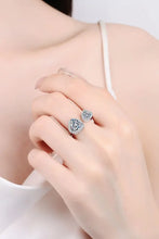Heart-Shape Moissanite Open Ring Rings
