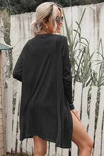Button Down Long Sleeve Longline Cardigan Woman Outerwear