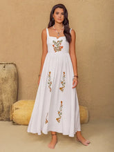 Floral Embroidered Sleeveless Maxi Dress Maxi Dresses