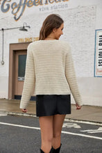 Round Neck Button Up Cardigan with Pockets Woman Outerwear