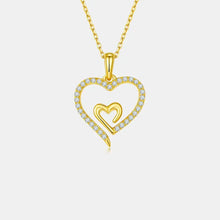 Moissanite 925 Sterling Silver Heart Pendant Necklace Necklaces