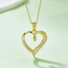 Moissanite 925 Sterling Silver Heart Shape Necklace Gold One Size Necklaces