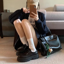 Round Toe Platform Loafers Woman Loafers