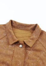 Snap Down Flap Pocket Long Sleeve Shacket Woman Outerwear