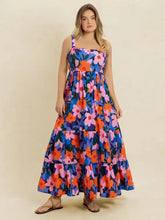 Plus Size Printed Square Neck Cami Dress Casual Dresses