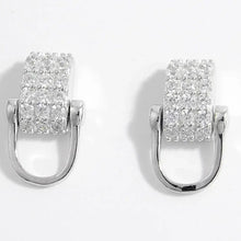 925 Sterling Silver Inlaid Zircon Earrings Earrings