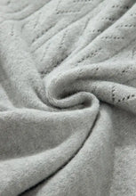 Openwork Button Down Long Sleeve Cardigan Woman Outerwear