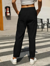 Elastic Waist Tapered Pants Woman Pants