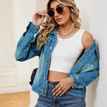 Washed Denim Jacket Woman Outerwear