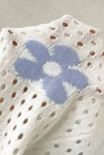 Flower Hollowed Out Button Down Long Sleeve Cardigan Woman Outerwear