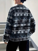 Geometric Turtleneck Zip Up Jacket Woman Outerwear