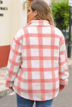 Plus Size Plaid Half Snap Long Sleeve Sweatshirt Woman Sweatshirts