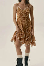 Floral Ruffle Cami Dress with Lace Trim Casual Dresses