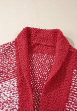 Contrast Trim Open Front Longline Cardigan Woman Outerwear