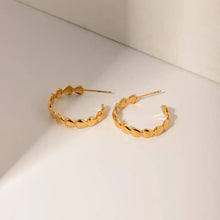 18K Gold-Plated Heart Hoop Earrings Earrings