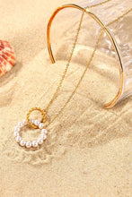 Pearl Hoop Link Pendant Necklace Necklaces