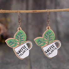 Wooden Alloy Dangle Earrings Earrings